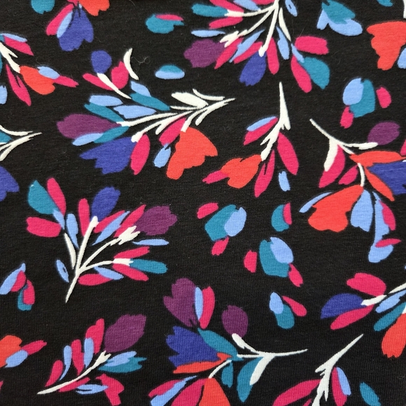 Woman Within 22/24 1X Floral Sleeveless Top Black Pink Blue Purple - Picture 5 of 10